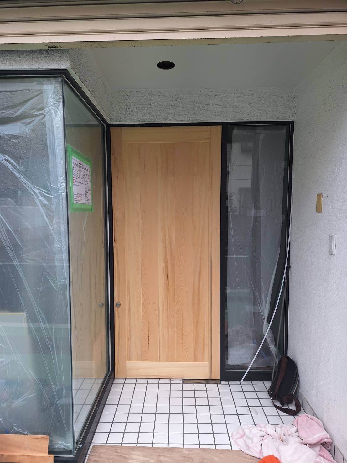 建具施工中（塗装前）