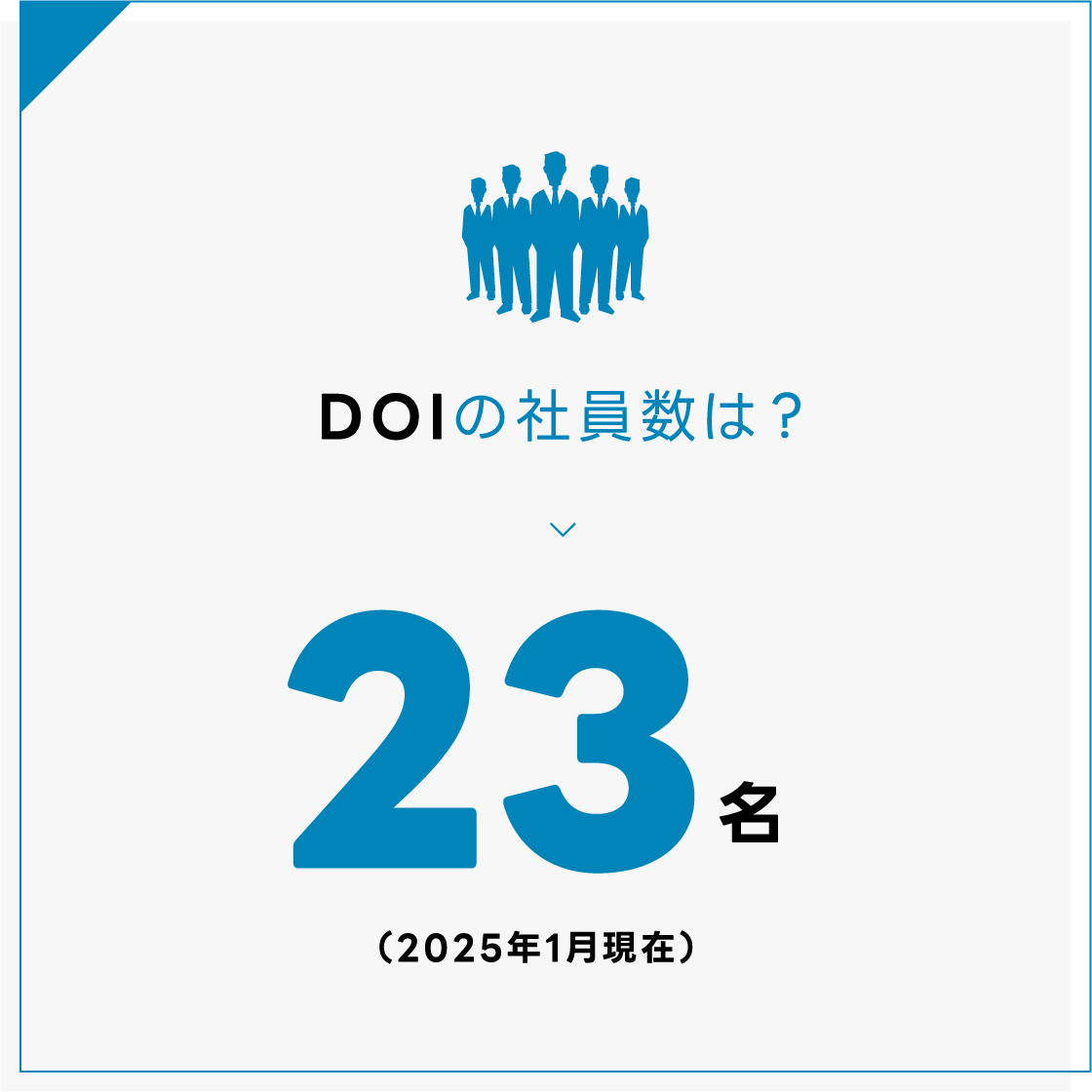 DOIの社員数は？23名（2025年1月現在）